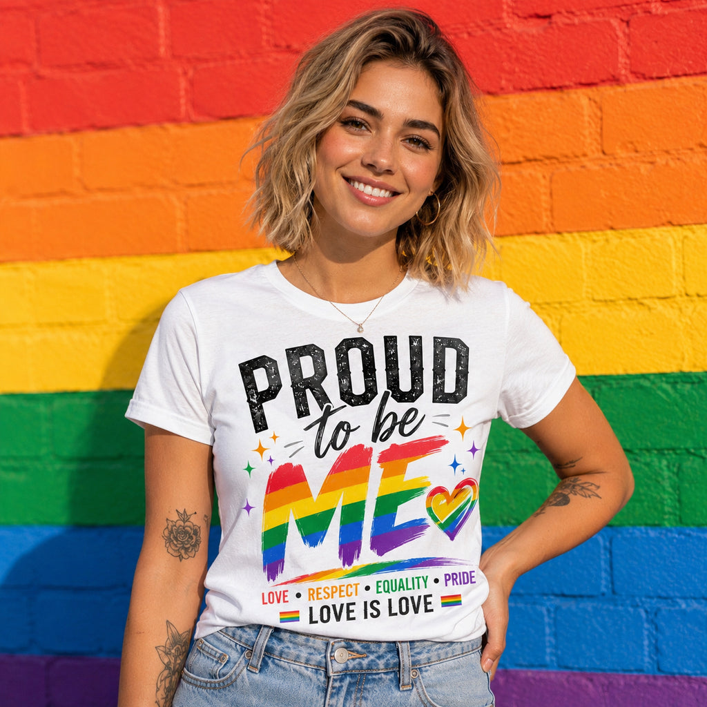 "Proud to be me" Pride Graphic T-shirt - Rainbow Streetwear Tee