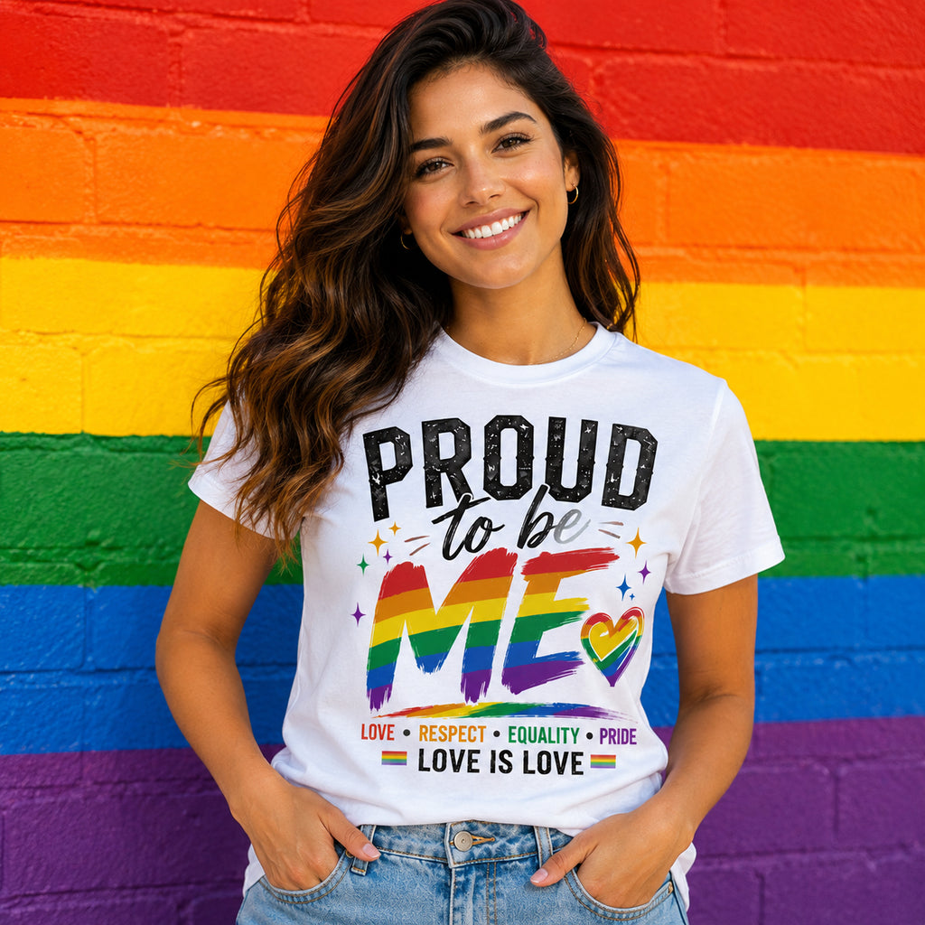 "Proud to be me" Pride Graphic T-shirt - Rainbow Streetwear Tee