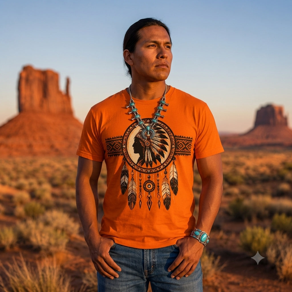 Authentic Indigenous Art Graphic Tee – Sacred Heritage Southwest T-Shirt