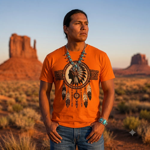 Authentic Indigenous Art Graphic Tee – Sacred Heritage Southwest T-Shirt