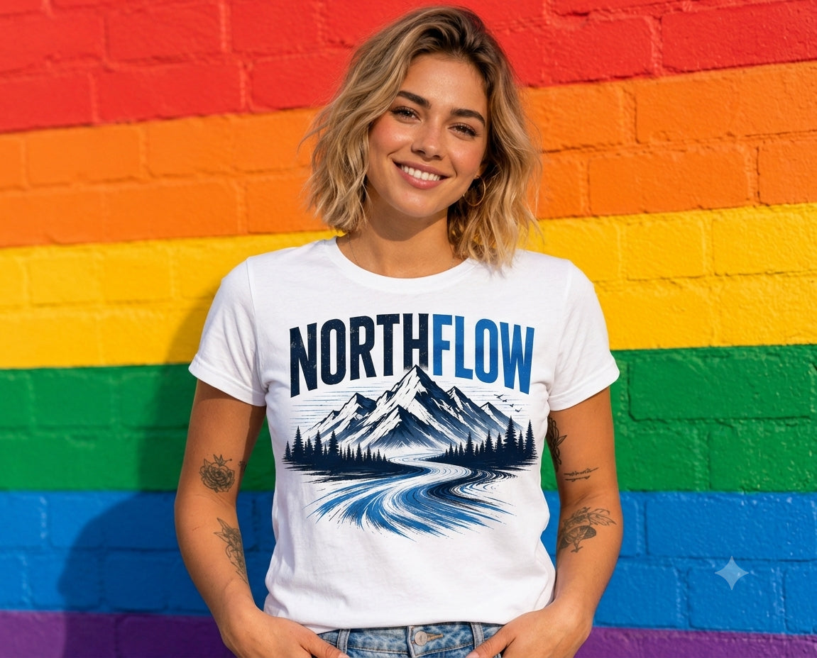 Northflow Mountain Graphic T-Shirt – Premium Soft Unisex Outdoor Adventure Tee