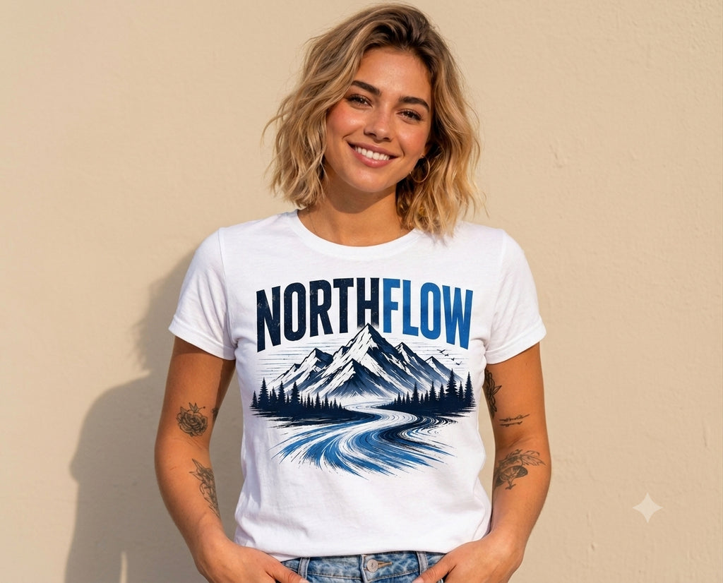 Northflow Mountain Graphic T-Shirt – Premium Soft Unisex Outdoor Adventure Tee