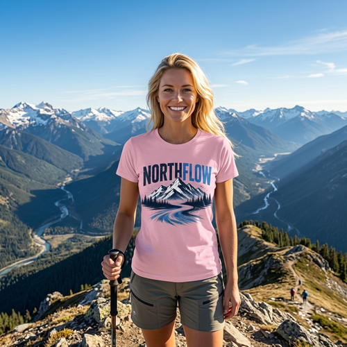 Northflow Mountain Graphic T-Shirt – Premium Soft Unisex Outdoor Adventure Tee