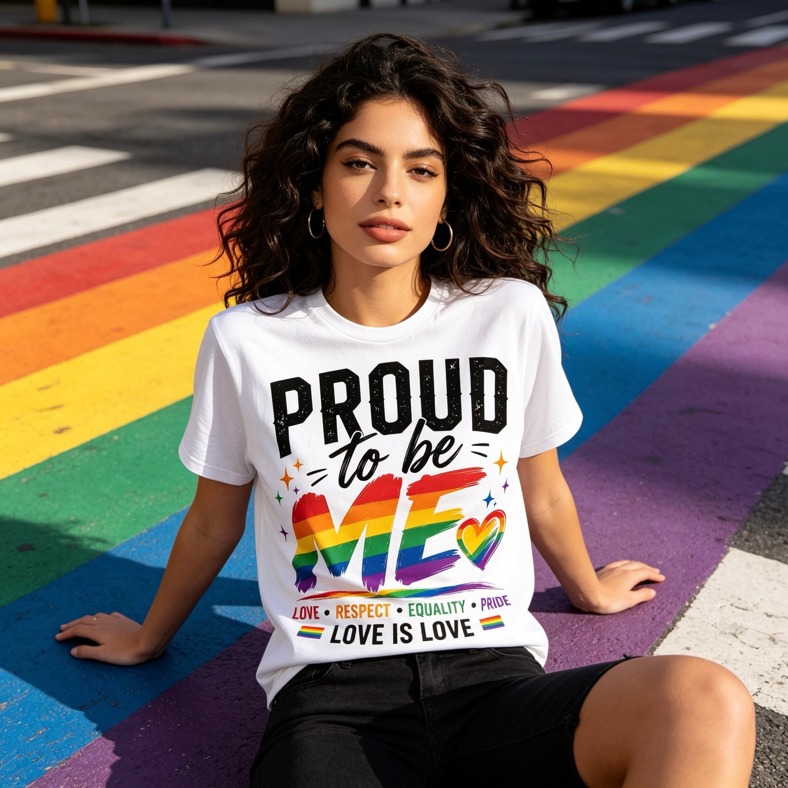 "Proud to be me" Pride Graphic T-shirt - Rainbow Streetwear Tee